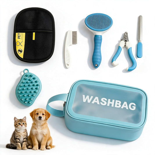 7 Pcs Cat Grooming Kit, Dogs & Cats Brush for Shedding, Dematting
