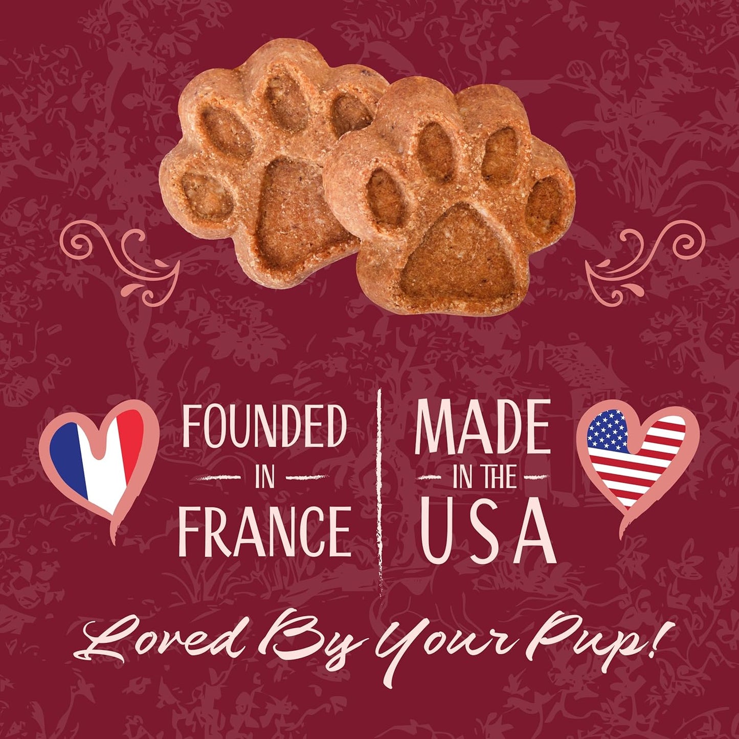 L'Artisan Canine Barkerie Biscuits | Crunchy Dog Treats | French Recipes | Made in the USA | 8Oz (Salmon)