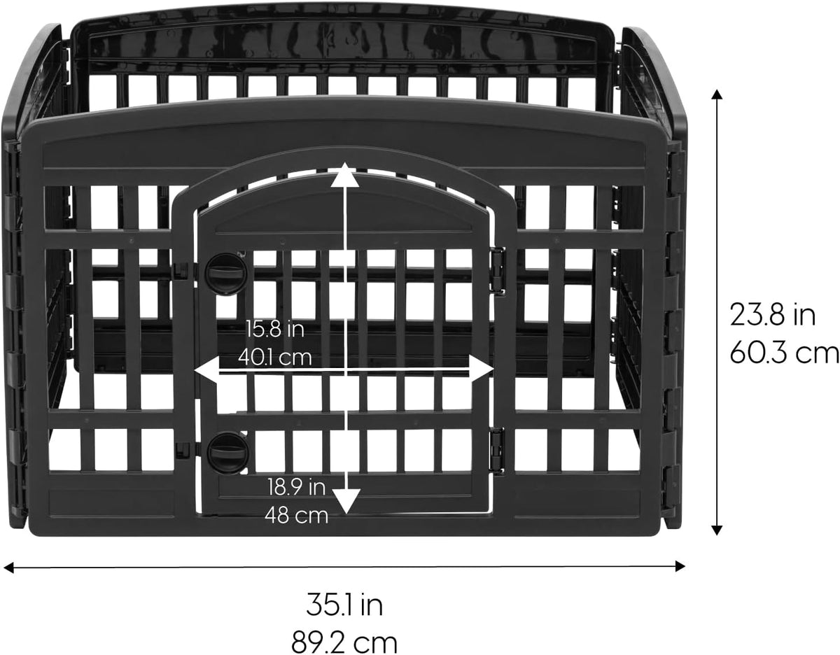 IRIS USA 4-Panel Dog Playpen, Pet Enclosure, White