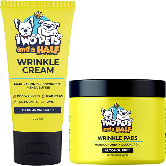 Paste for Bulldogs Wrinkle 2Oz + 50 Wrinkle Wipes for Dogs