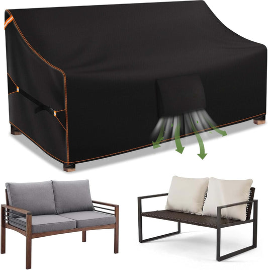 Patio Furniture Couch Cover 2-Seater Outdoor Sofa Cover Waterproof
