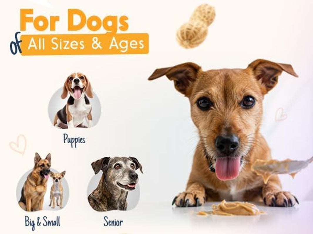 Pumpkin Pup Buddy BUDDER, 100% Natural Dog Peanut Butter, Healthy Peanut Butter Dog Treats, Made in USA, (17Oz Jars)