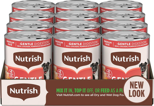Nutrish Gentle Digestion Paté Wet Dog Food,13 Oz. Can, (Rachael Ray)