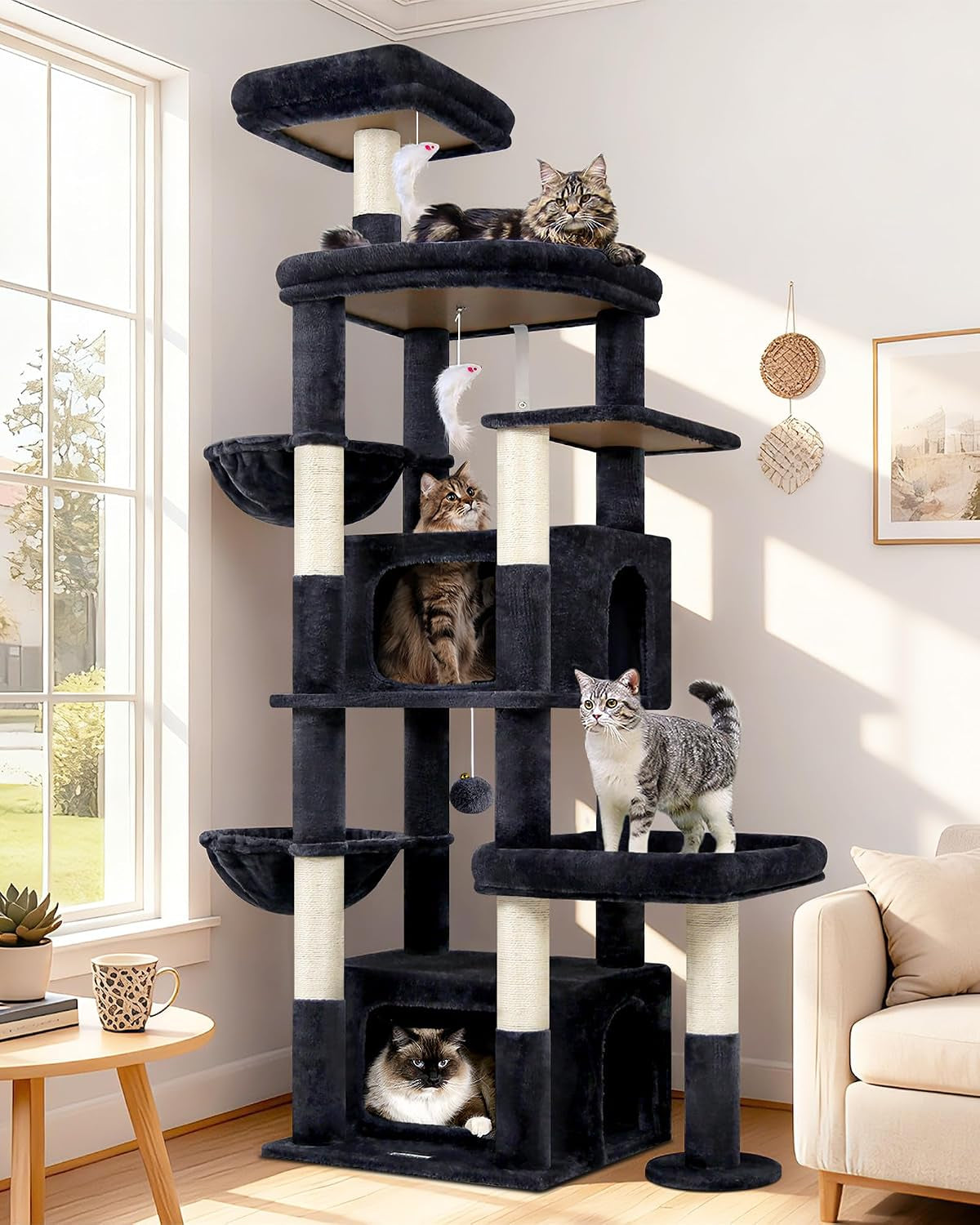Globlazer Heavy Duty Maine Coon Cat Tree Tower with Reinforced Base, S75