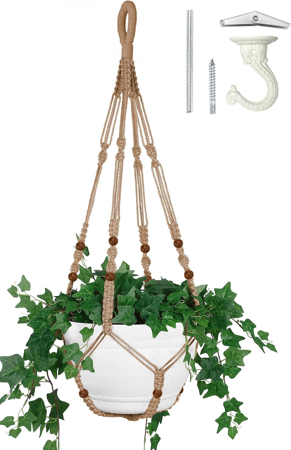 Macrame Plant Hanger Large for 12 Inch Pot, Large Plant Hanger