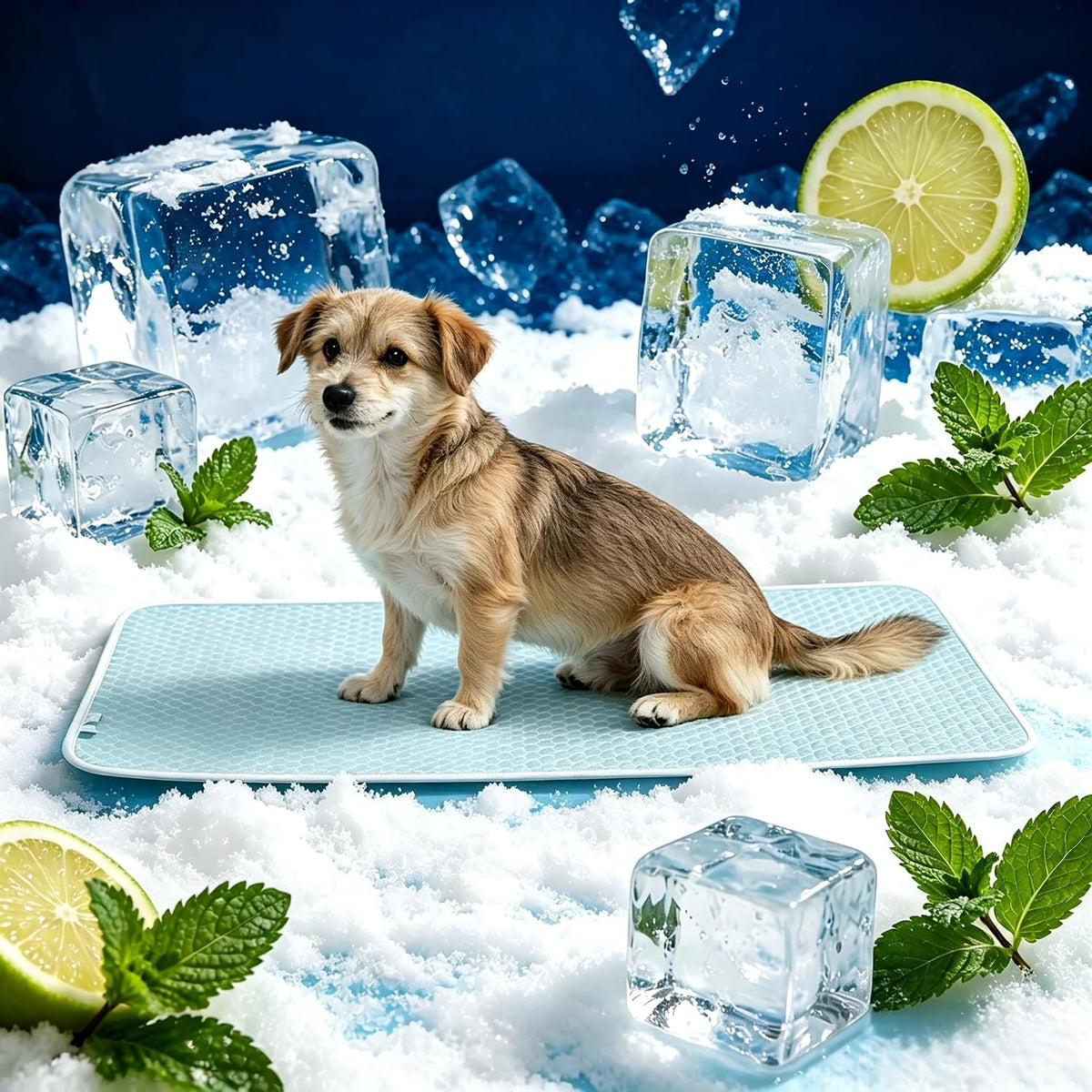 Self-Cooling Dog Mat, Q-Max>0.5 Breathable Pet Pad for Summer