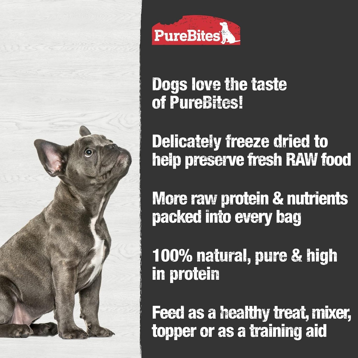Purebites Chicken Breast Freeze Dried Dog Treats, 1 Ingredient, Made in USA, 8.6Oz