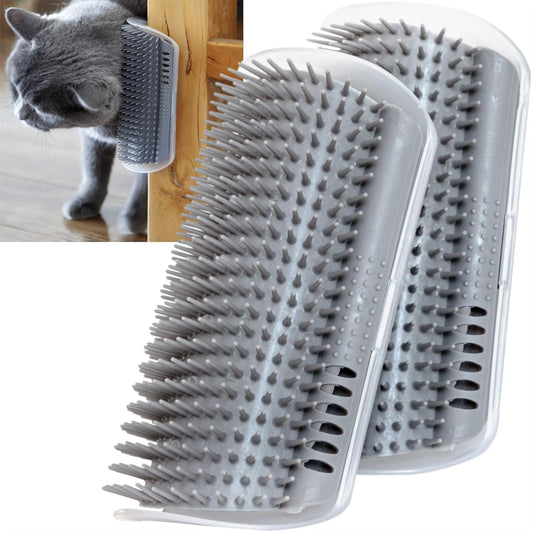 Miwoowim 2PCS 6.1" Extended Cat Self Groomer, Wall Corner Massage Brush