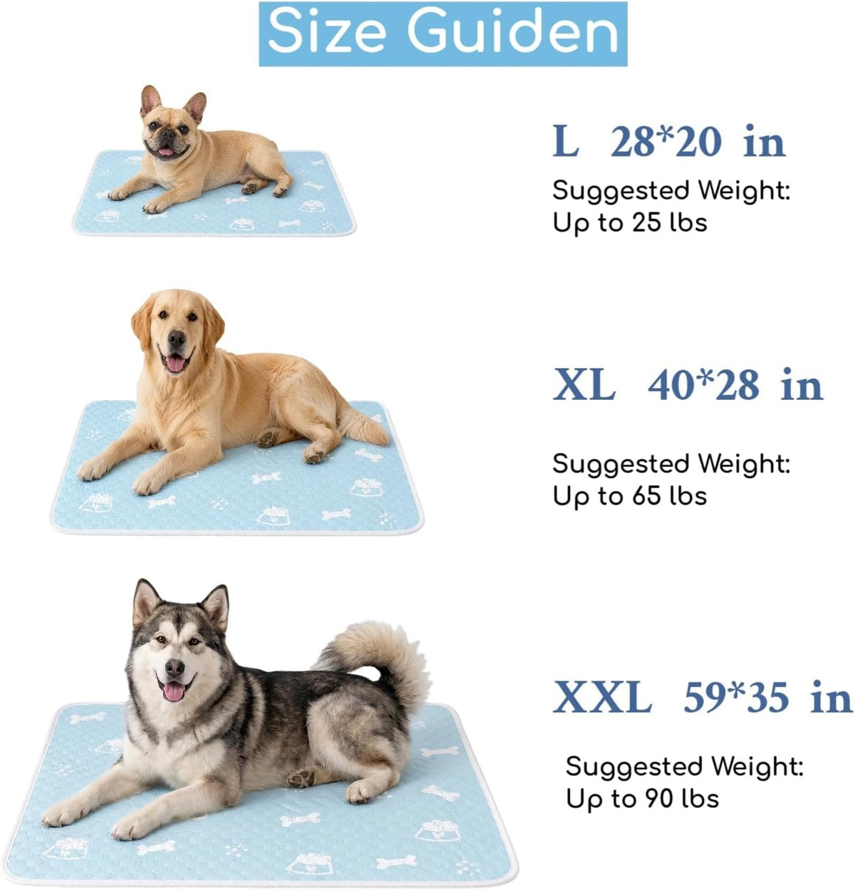 Cooling Mat for Dogs, No Gel, Ice Silk, Washable, Non-Slip, XL
