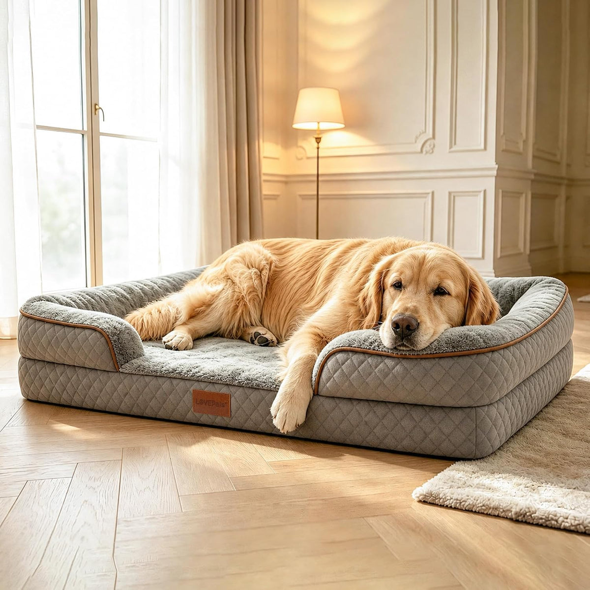 Dog Bed with Reusable Potty Pad - 44.5" X 33.5" X 6.7"