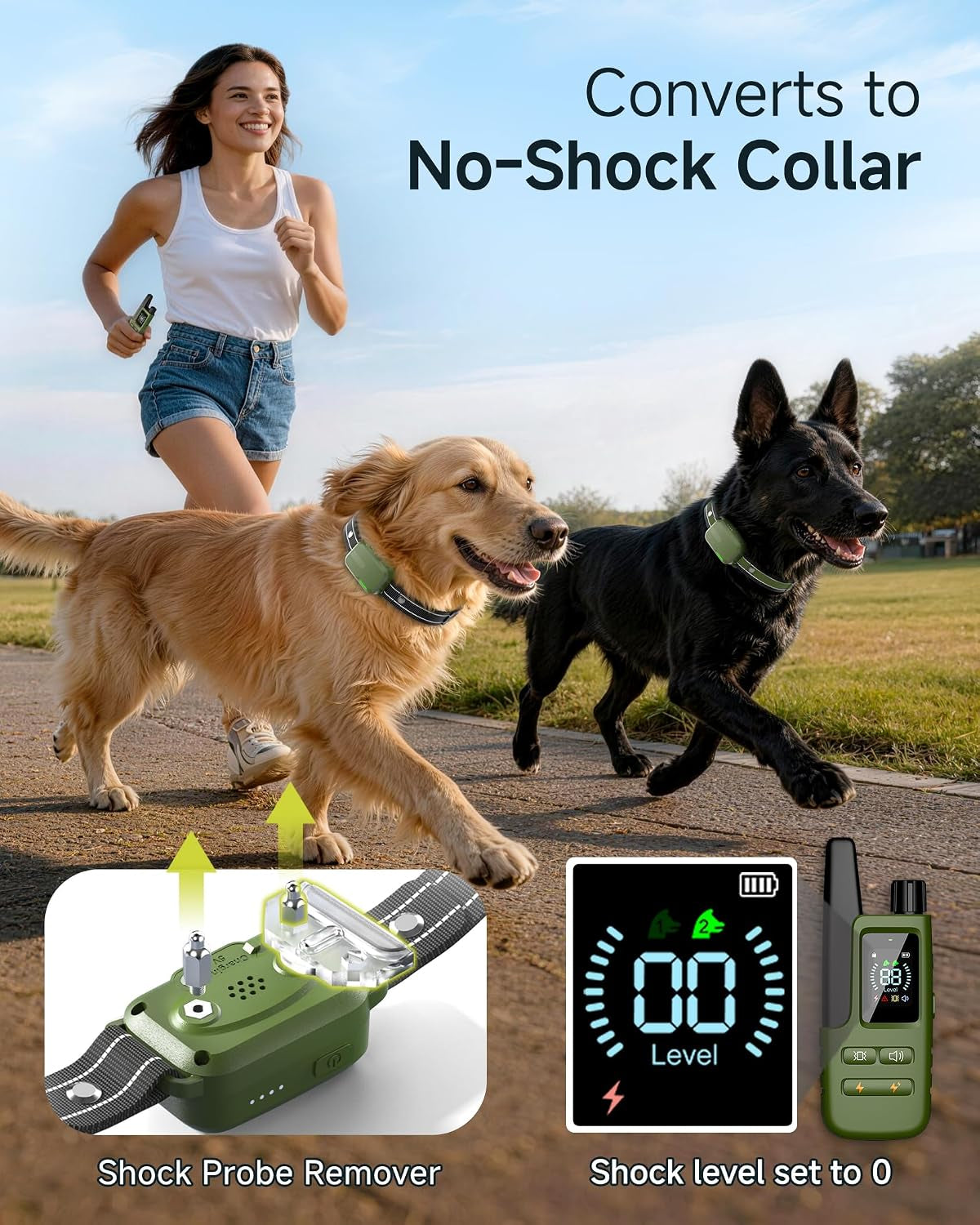 Shock Collar for 2 Dogs, 4500FT Training Collar with Remote for 10-120Lbs