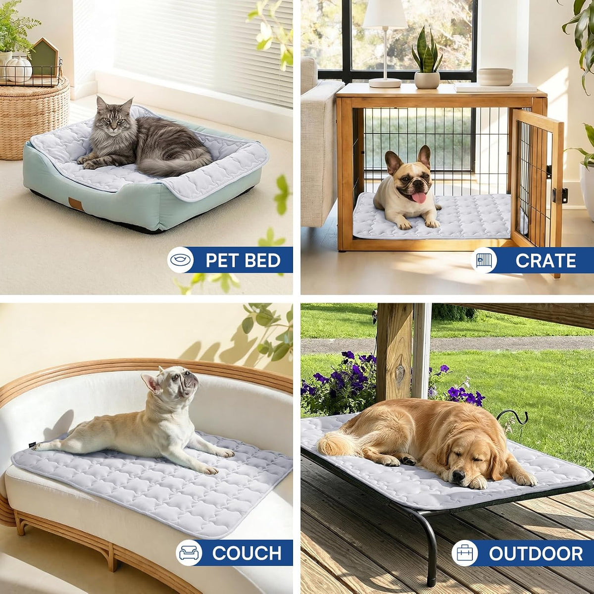 Luciphia Dog Cooling Mat, Q-MAX>0.5 Non-Slip Self-Cooling Pad for Pets