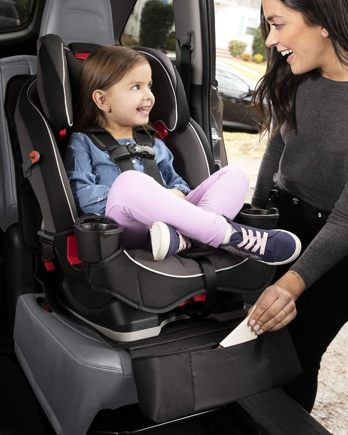 Skip Hop Clean Child Car Seat Protector, Universal Baby Carseat Cover with Clean Sweep Crumb Catcher