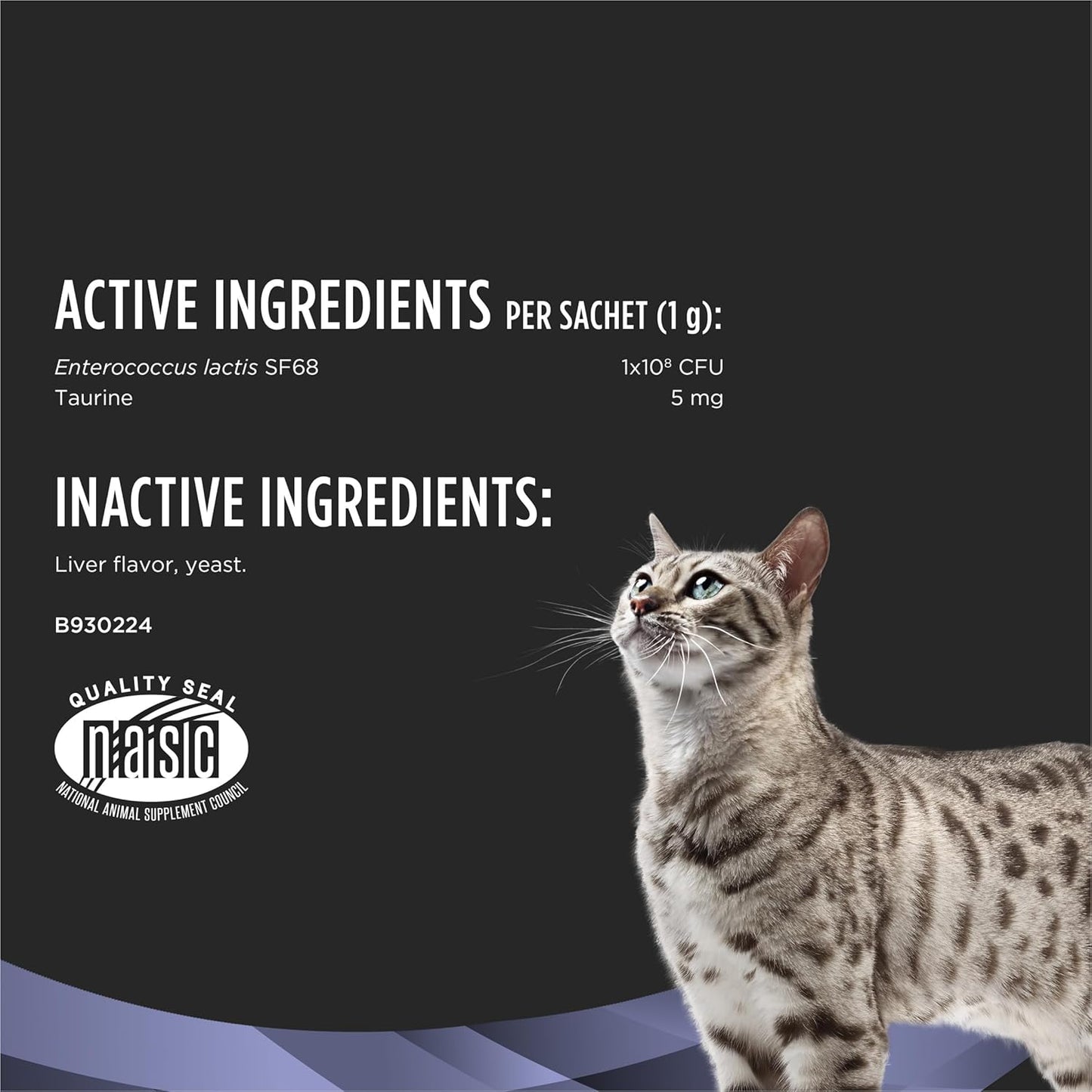 Purina Pro Plan Veterinary Supplements Fortiflora Daily Probiotics for Cats for Digestive Gut Health and Diarrhea - 30 Ct. Box