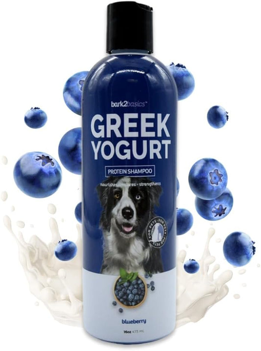 Bark2Basics Blueberry Greek Yogurt Dog Shampoo, Protein Enriched, 16 Oz