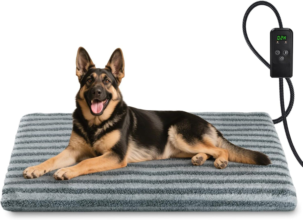 SHU UFANRO XL Pet Heating Pad, Adjustable Temperature with Timer, 47" X 28"