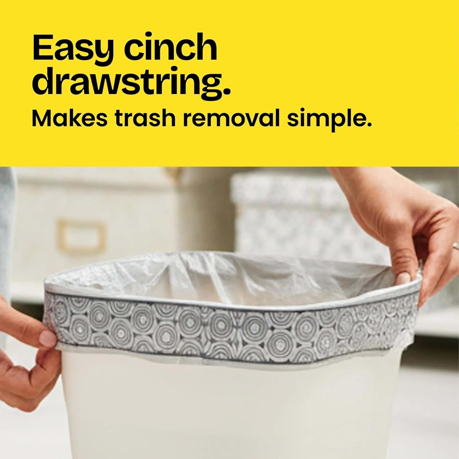 Glad Small Trash Bags 4 Gallon, Lemon Fresh Bleach Garbage Bags, Odor Resistant with Drawstring, 80 Count