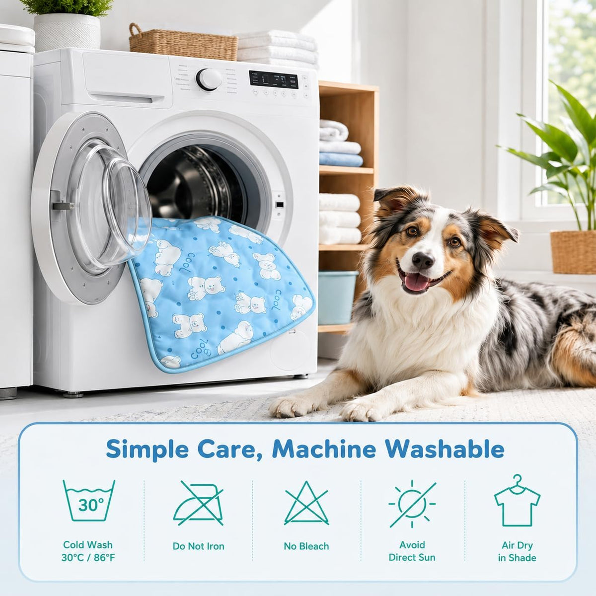 Dog Cooling Mat Gel for Indoor & Outdoor, Waterproof Non-Toxic Cooling Pad