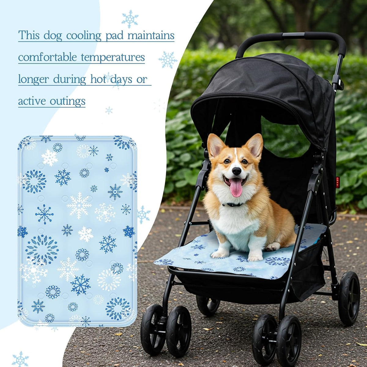 Nuanchu Pet Cooling Mat, Snowflake, 11.81 X 19.69 Inches, 1 Pcs