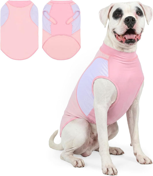 Dog Cooling Vest UPF 50+ Sun Protection Dog Shirt - Sleeveless Lightweight Vest for Meduim Dogs, Quick-Dry Pet T-Shirt, UV Protective Breathable Dog Clothes U-BX01M