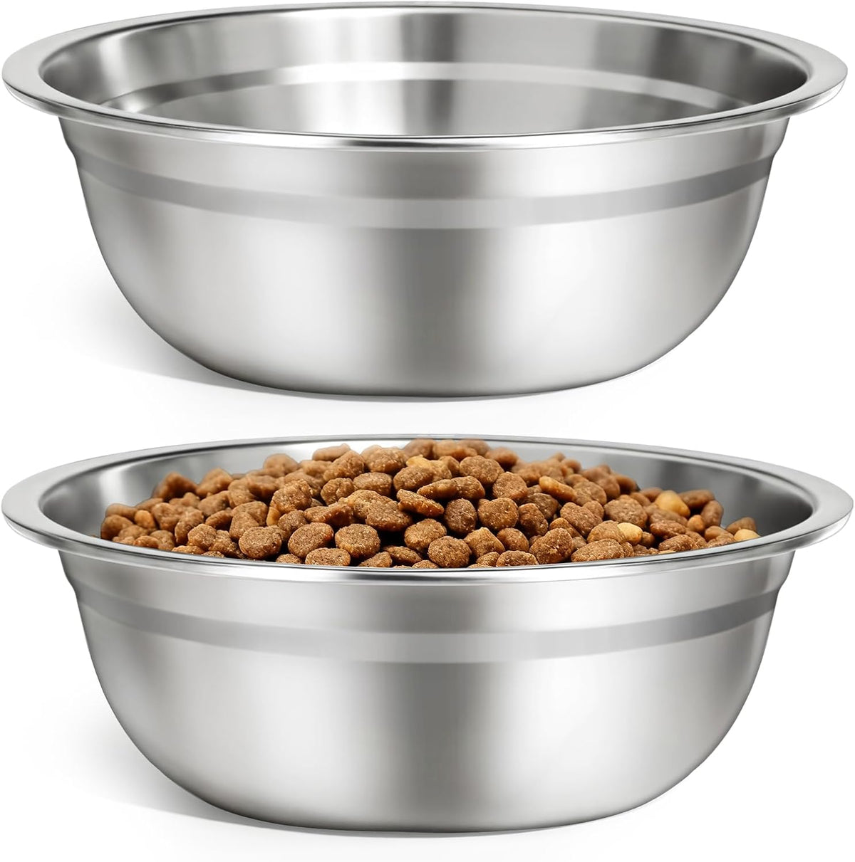 URPOWER 2 Pack 8" Stainless Steel Dog Bowls,Replacement for Elevated Stand