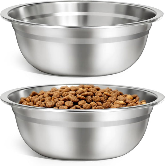 URPOWER 2 Pack 8" Stainless Steel Dog Bowls,Replacement for Elevated Stand