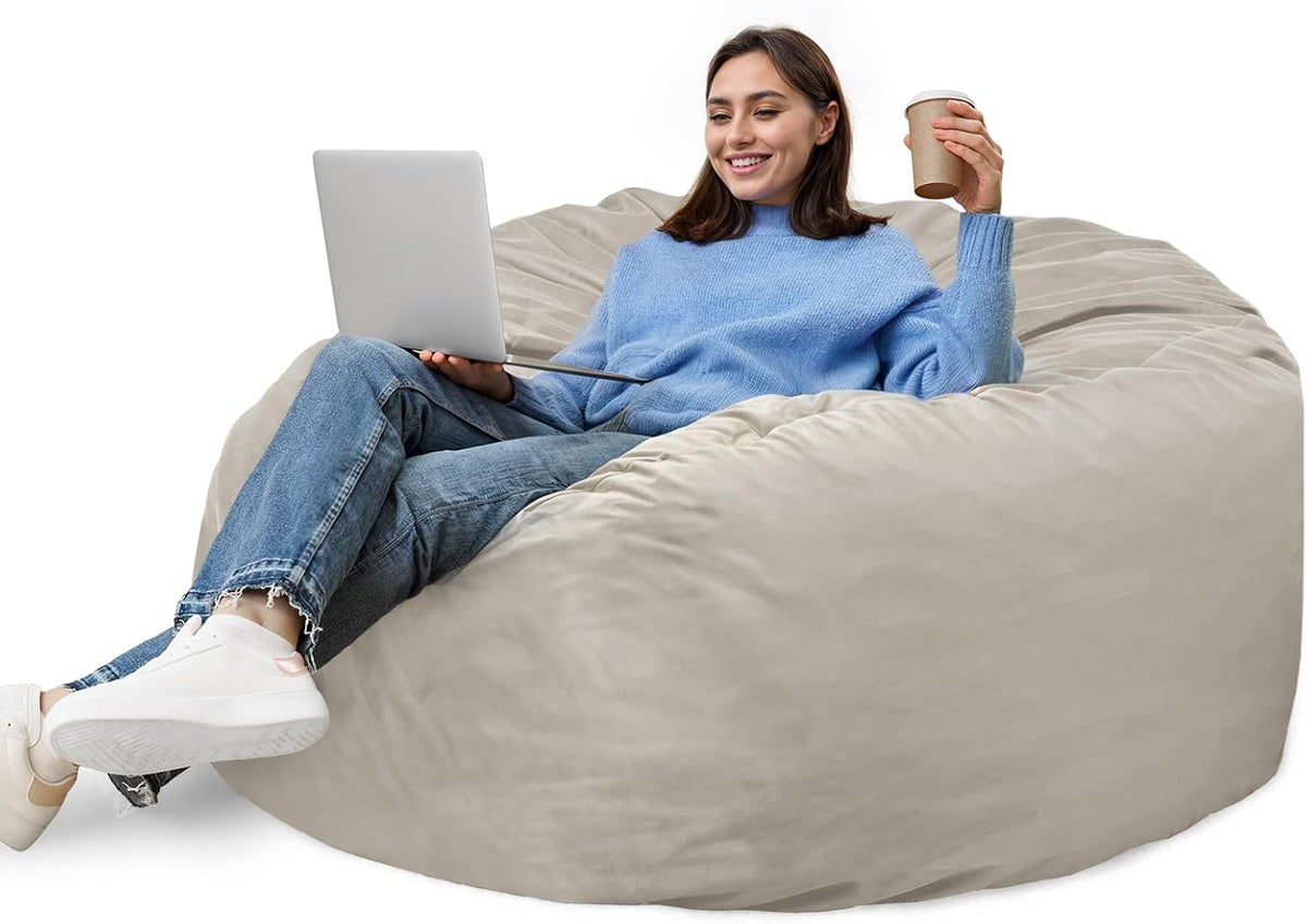 DUMOS 4FT Bean Bag Chair, Living Room Furniture, Gaming Chair