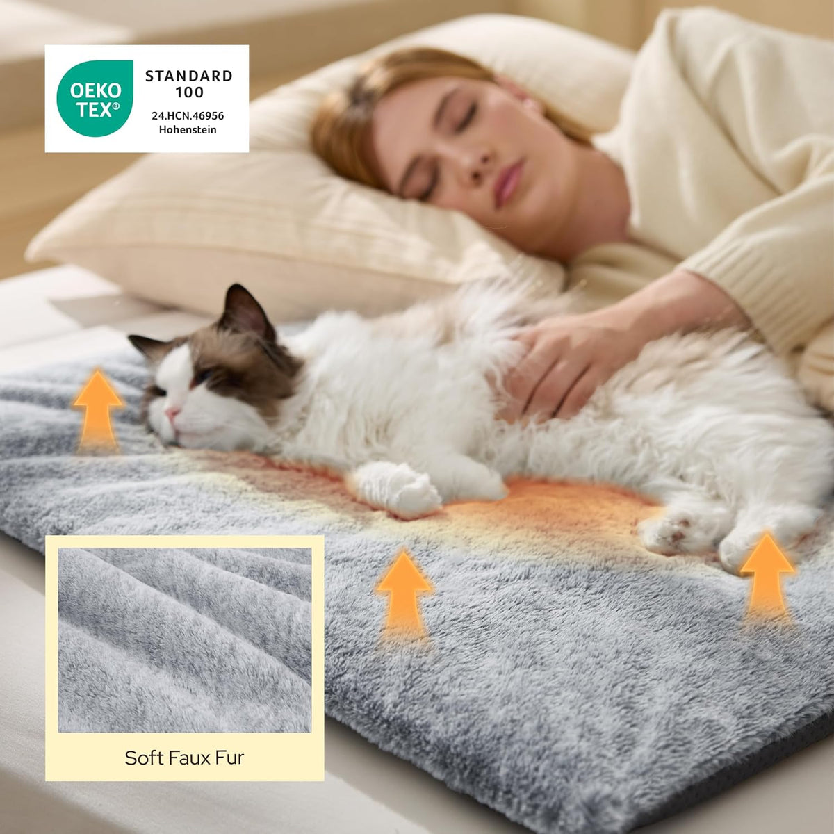 Bedsure Self Warming Cat Bed Mat,Small Pet Extra Warm Self Heating Cat Pad