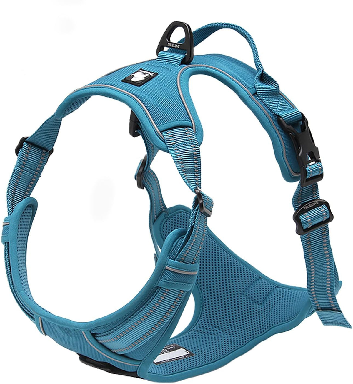 TRUE LOVE Adjustable No-Pull Dog Harness Reflective Vest, Blue, S