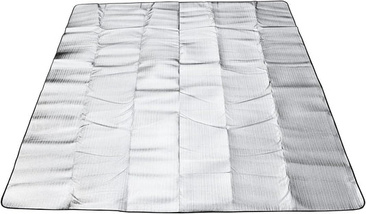 Wind Tour Outdoor Double-Sided Moisture-Proof Aluminum Foil Foam Pad Waterproof and Insulating Foil Mat Picnic Mat Camping Mat for Beach Tent and Camping