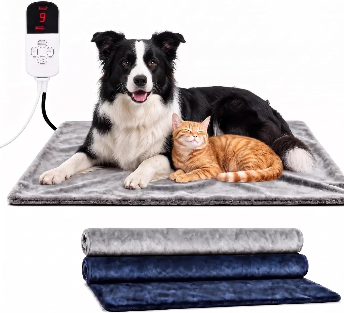 Dog Heating Pad Outdoor, 28*18In with Adjustable 9 Temp Setting & Timer