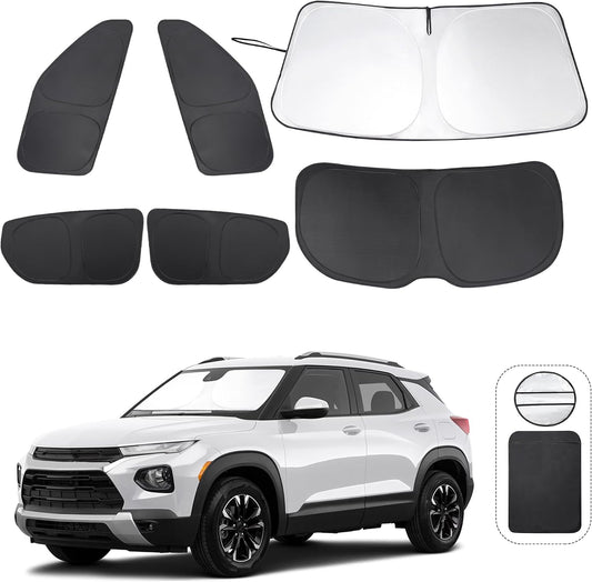 TINGLU Window Shades for Chevrolet Trailblazer 2021-2025 2026 Accessories Car Side Full Windows Rear Windshield Sun Shade Sun UV Rays & Privacy Protection for Camping,Napping 6PCS