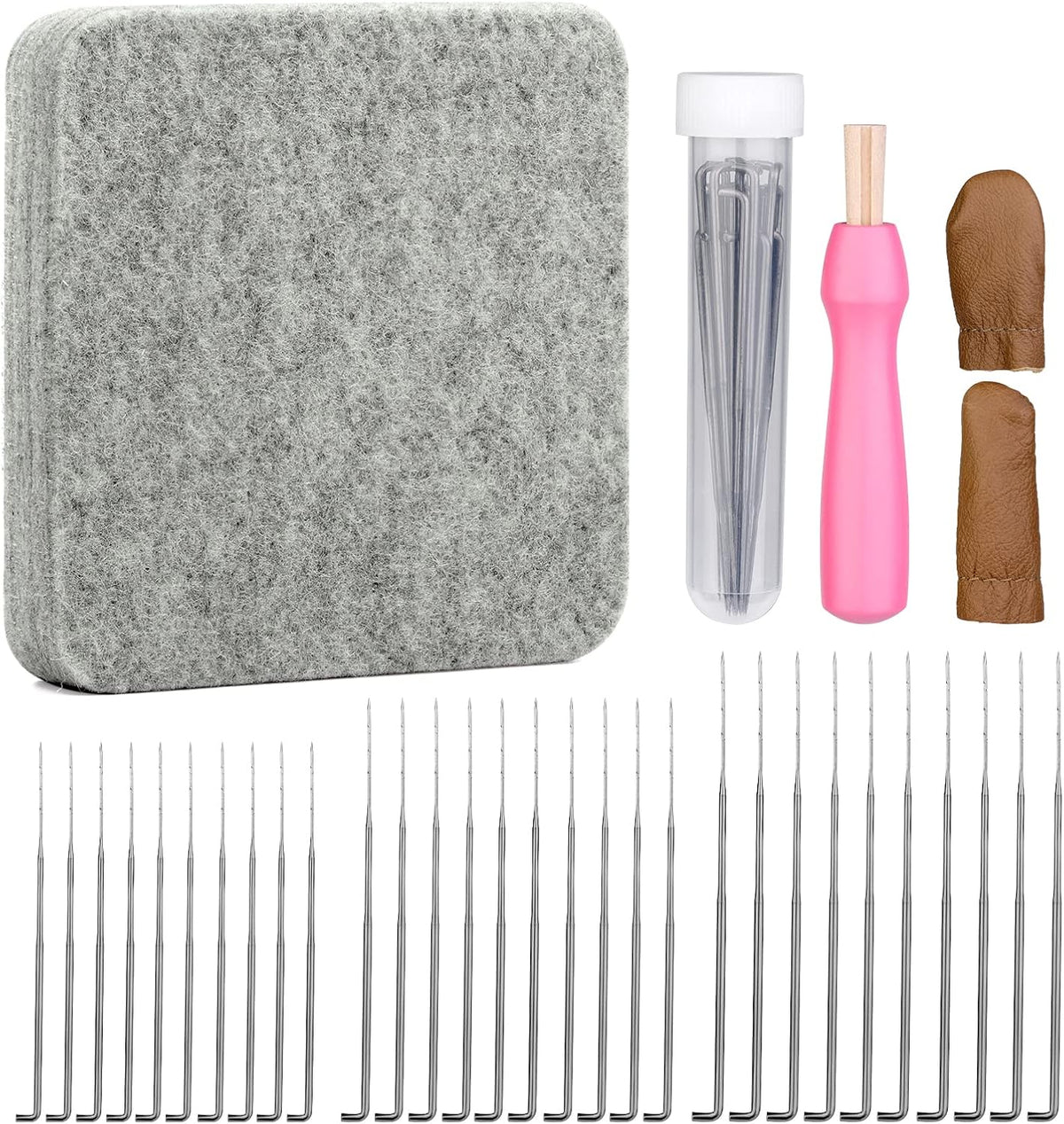 Mayboos Needle Felting Kit, Needle Felting Pad 6"X6" Felting Tools