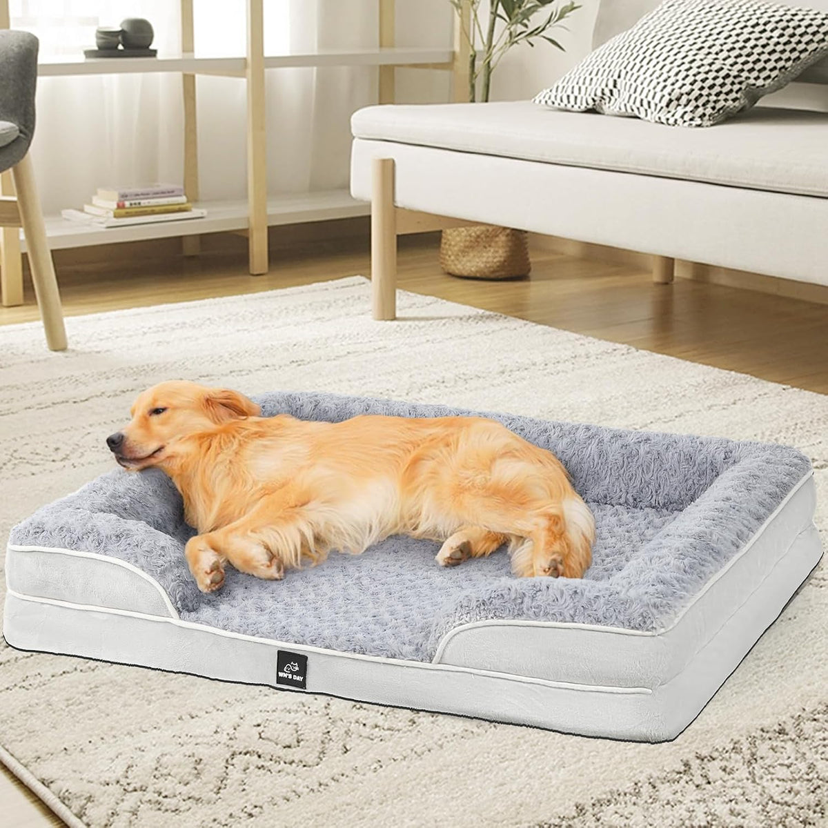Orthopedic Dog Beds Medium Large Sized Dog, Dog Sofa Bed, Pet Beds(Grey, L)