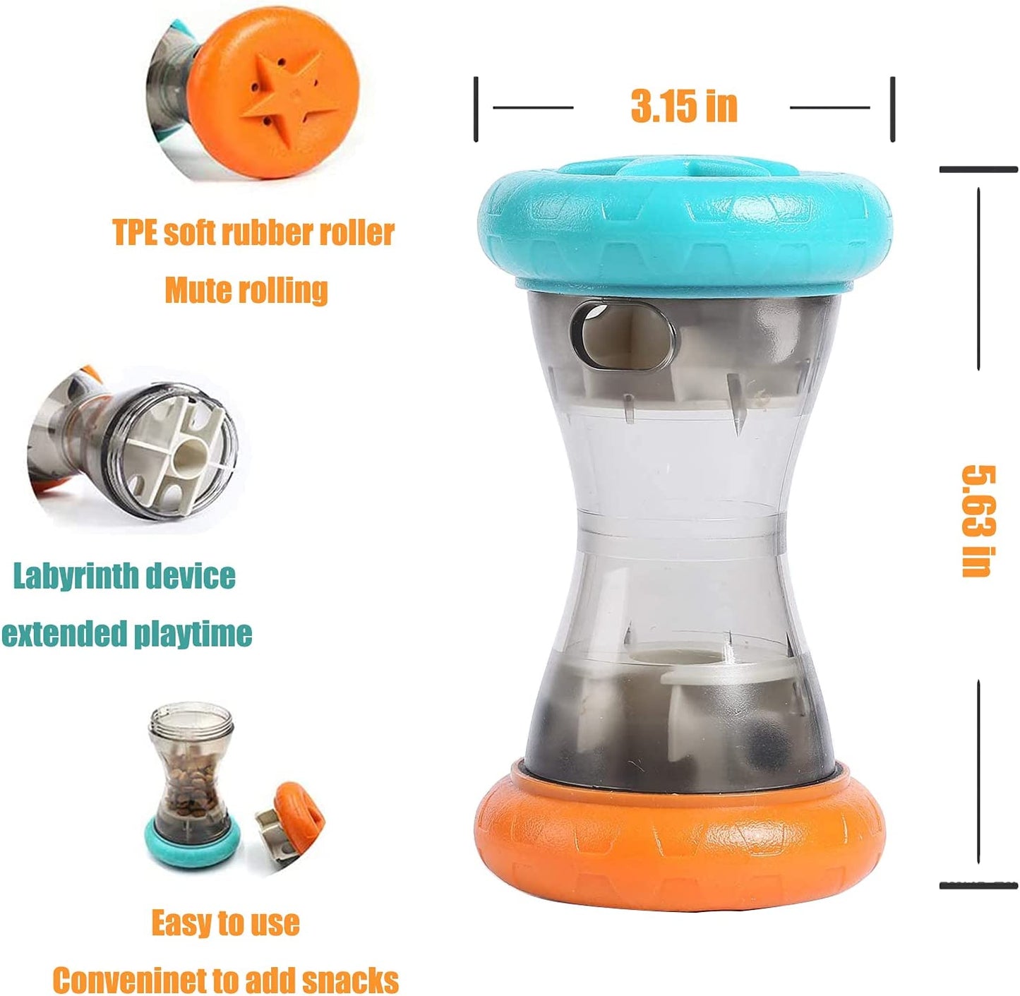 Aelflane Treat Dispensing Puzzle Toys,Interactive Dog Puzzle Toy, Dogs Enrichment Toy to Keep Them Busy,Slow Feeder,Perfect Alternative to Slow Feeder Dog Bowls to Improves Pets Digestion