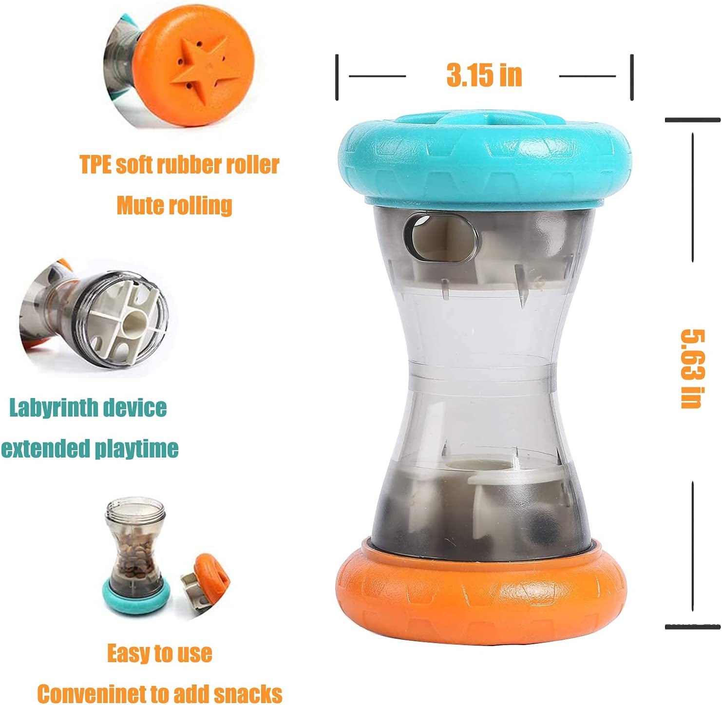 Aelflane Treat Dispensing Puzzle Toys,Interactive Dog Puzzle Toy, Dogs Enrichment Toy to Keep Them Busy,Slow Feeder,Perfect Alternative to Slow Feeder Dog Bowls to Improves Pets Digestion