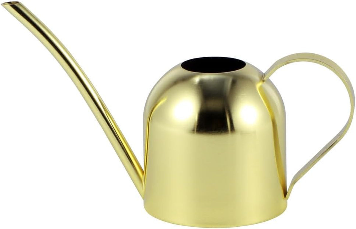 Stainless Steel Water Can for Indoor Plants and Garden (Gold 30 Oz)