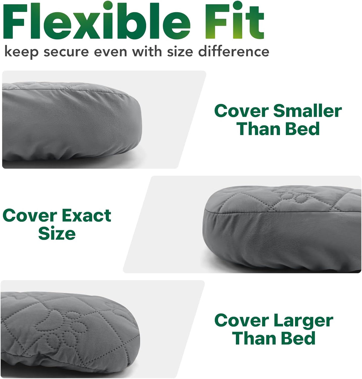 PAWFINITY XXL Waterproof Dog Bed Cover Replacement, Fitted Sheet Washable