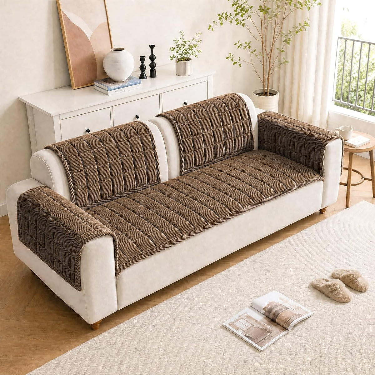 Couch Cover for Dogs Non-Slip Pet Couch Cover for Sofa Plush Protector