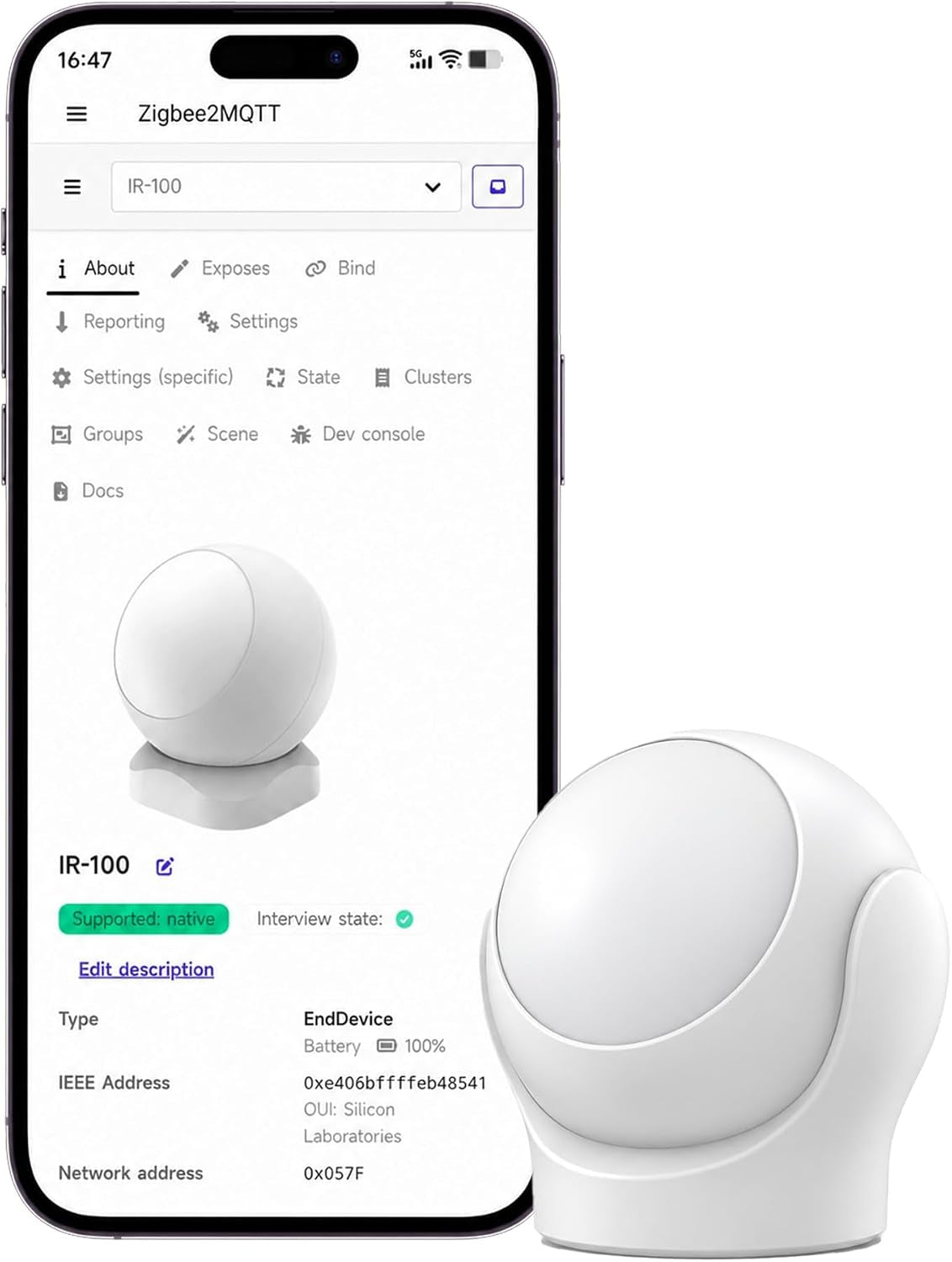 Zigbee Motion Sensor with Light Sensor for Home Security