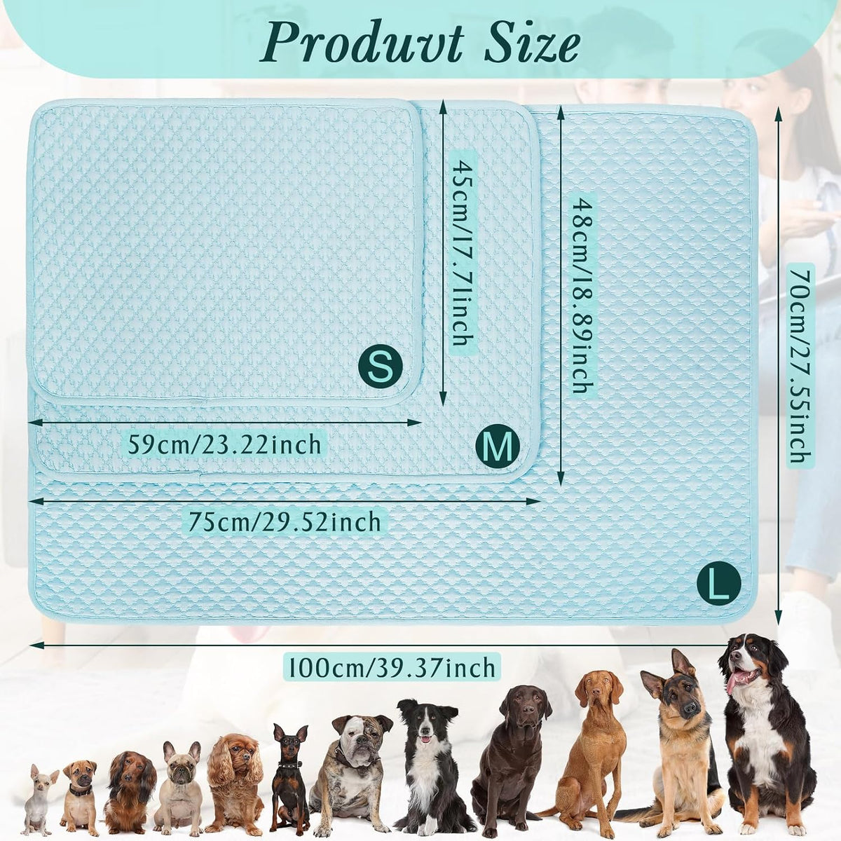 Self-Cooling Dog Mat Breathable Pet Cooling Pad