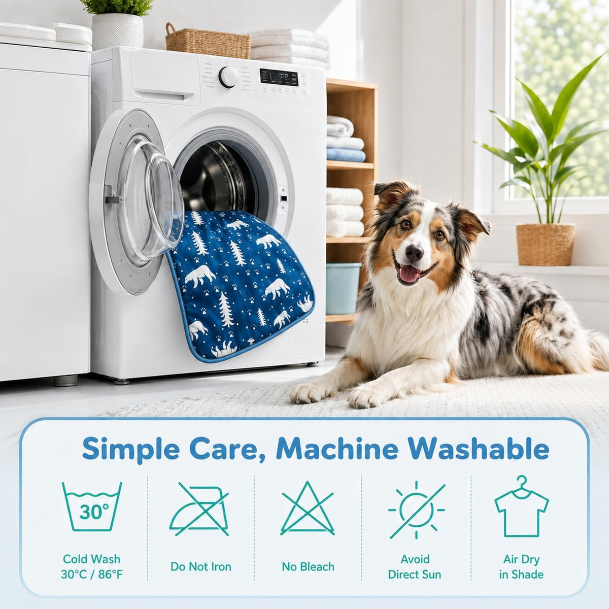 Dog Cooling Mat Gel for Indoor & Outdoor, Waterproof Non-Toxic Cooling Pad