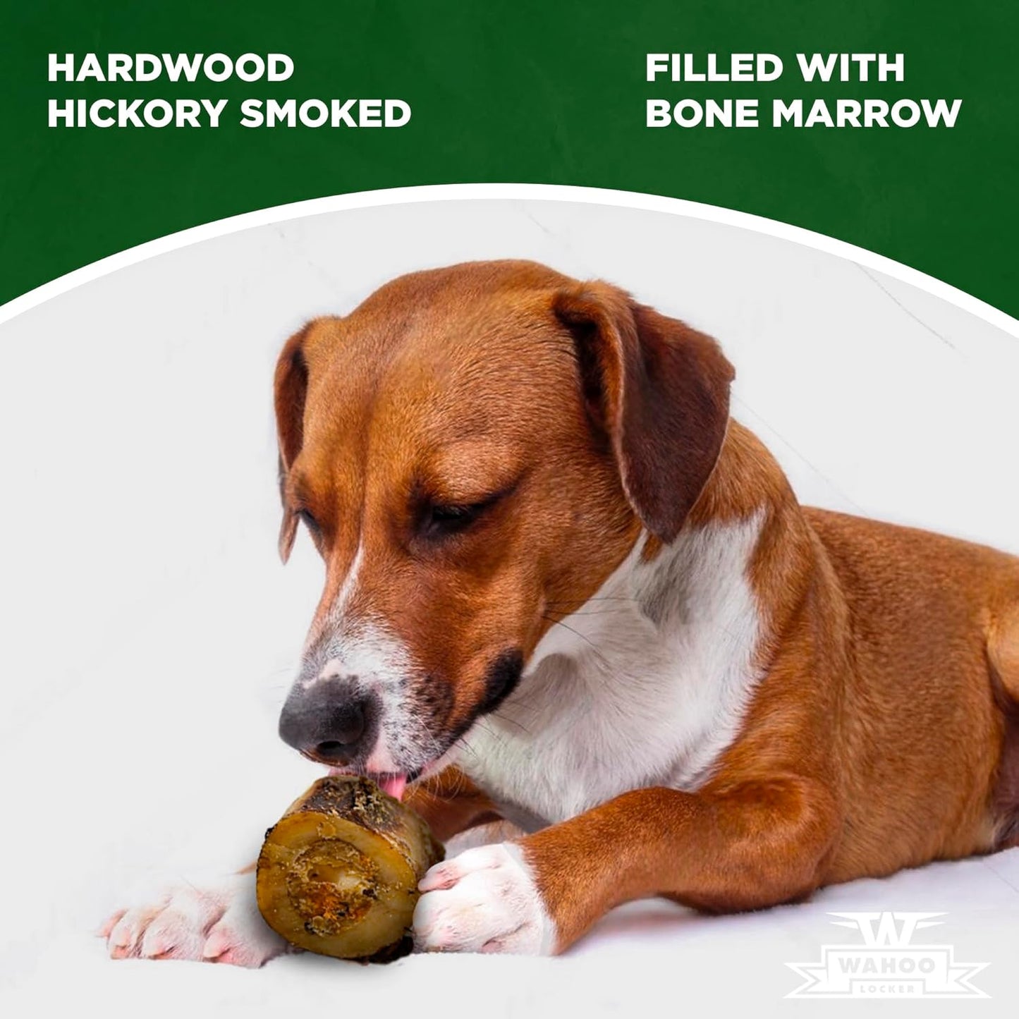 Wahoo Locker Smoked Beef Bones for Dogs, 1.5In, 4 Count