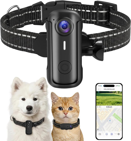 Cat Camera Collar with Phone APP & 1080P HD Video Record,Xs-Size Pet POV Cam for Cats & Small Dogs,Mini Small Sports Video Cameras for Pets(Included 8GB SD Card),Pet Supplies Gift for Pet Owners