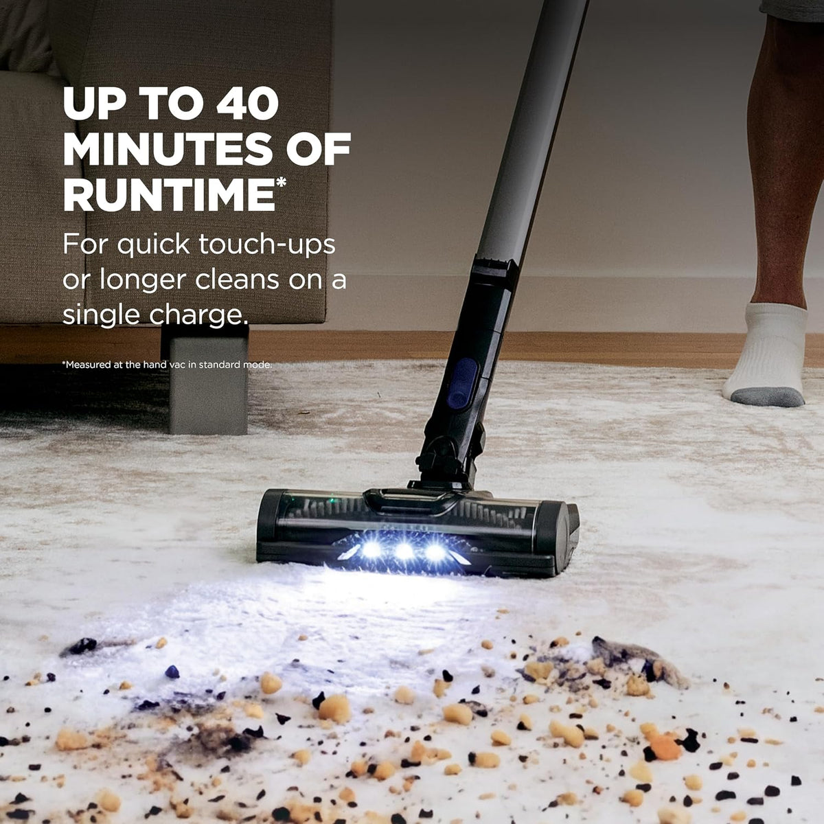 Shark Pet Cordless Stick Vacuum, 40-Min Runtime, Lightweight, Grey, IX141