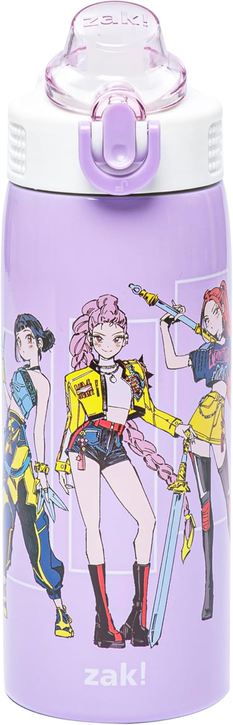 Zak Designs Kpop Demon Hunters Sage 19Oz Leak-Proof Straw Kids Water Bottle