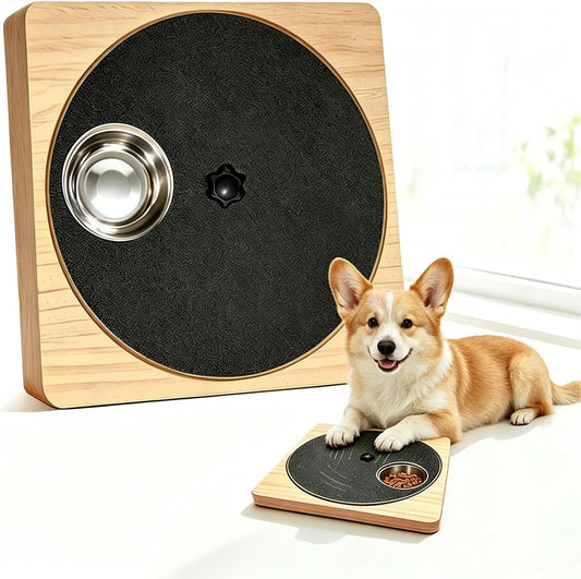 Wooden Dog Nail Scratch Board with Treat Box for Stress-Free Nail Grooming