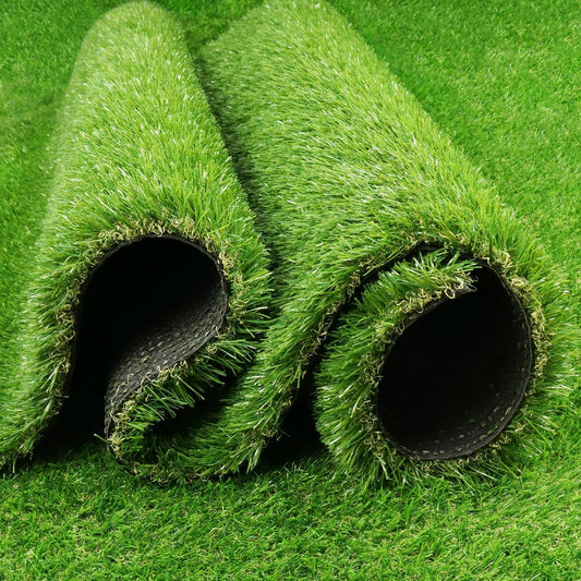 Artificial Turf Grass 4 FT × 6 FT, 1.38" Pile Height Synthetic Grass Rug with Drainage, Outdoor Indoor Realistic Fake Grass Carpet Mat for Dogs, Patio, Balcony, Backyard, Customized