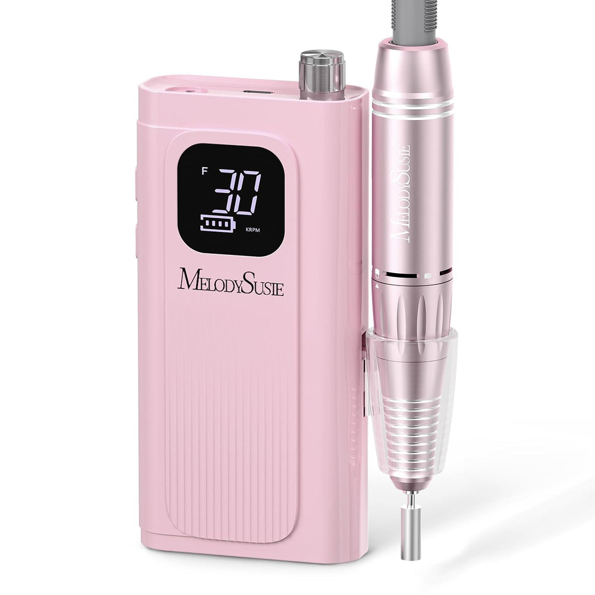 Melodysusie Clip-On SC300F Cordless Nail Drill 30,000 RPM for Beginners