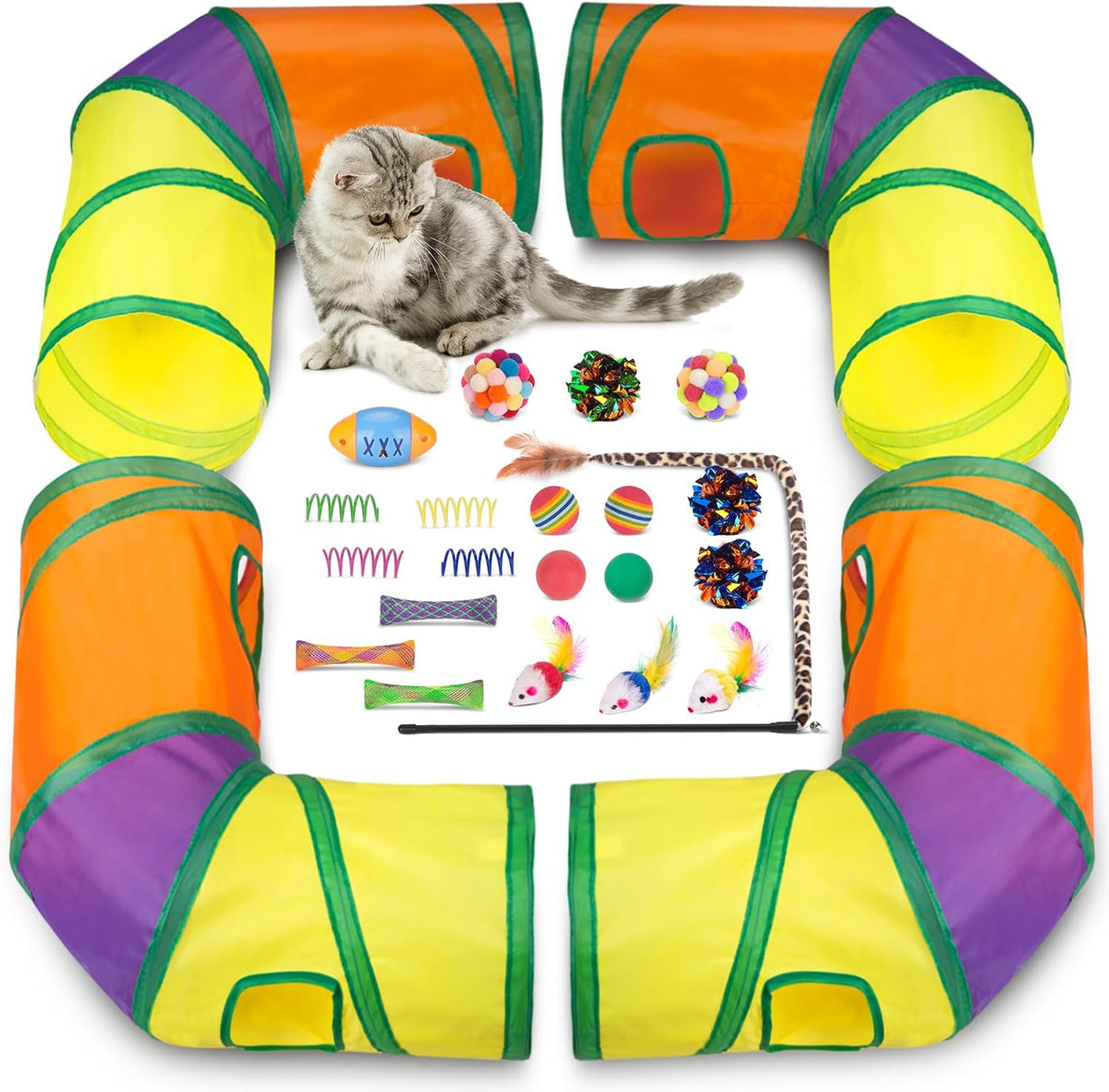 Retro Shaw Interactive Cat Toys for Indoor Cats Kitten,Relieve Bored,25Pcs